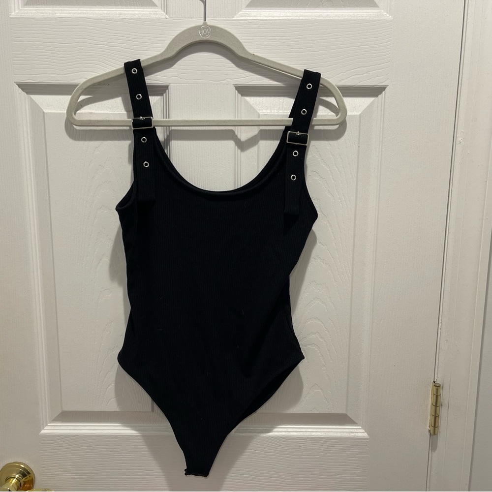 Black buckle bodysuit